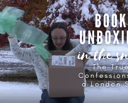 Book unboxing in the snow - The True Confessions of a London Spy